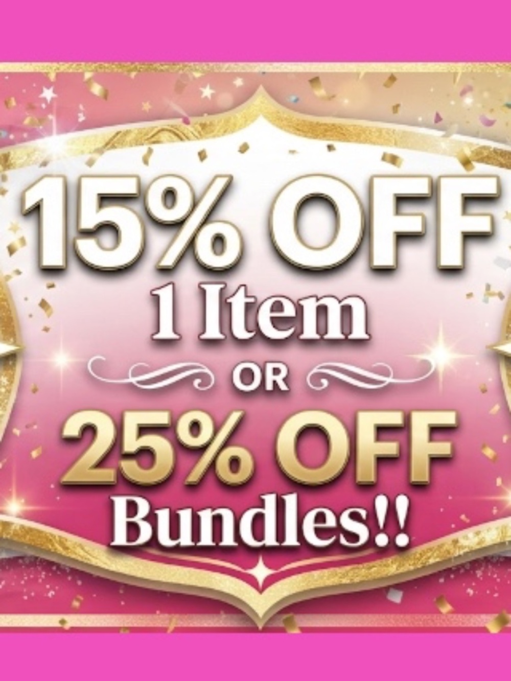🔥 SALE: 25% Off Bundles OR 15% Off Any Liked Item! Limited Time Deal!